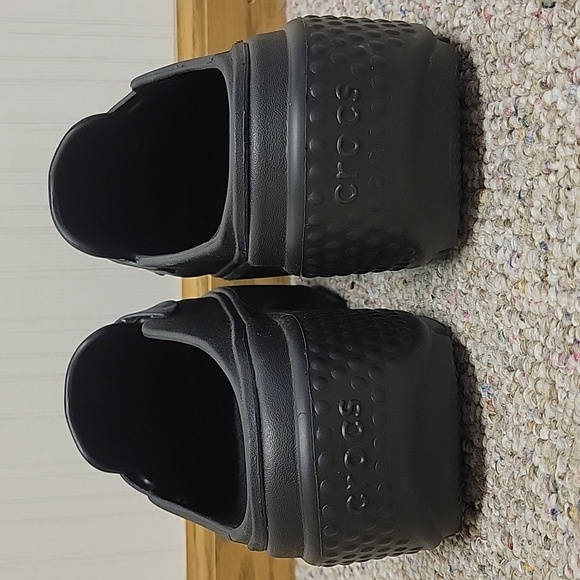 Black Crocs Unisex Stomp Platform Loafers Sz M7/W9. Like New - Picture 5 of 8